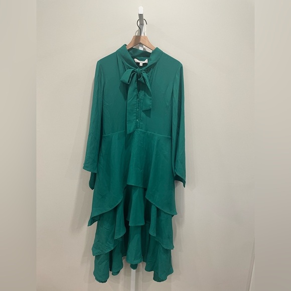 Osman Yousefzada X RTR Bow Front Ruffle Dress Size 10 - Picture 7 of 12